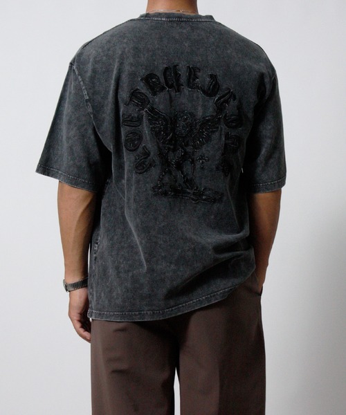 NYLAUS(ナイラス)の「【NYS】エンジェル刺繍 ヴィンテージ 半袖Tシャツ(Tシャツ/カットソー・メンズ・ピンク/チャコール/ホワイト・L/M)」の15枚目の写真