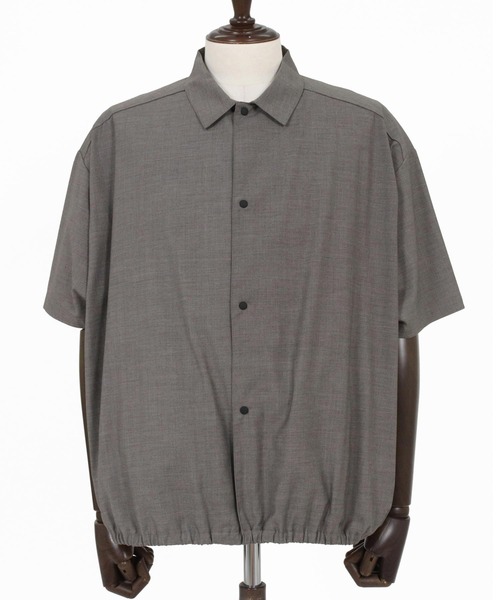 GLIMCLAP(グリムクラップ)の「mhs2616- Bamboo Blend Chambray Gathered Hem Short Sleeve Shirt シャンブレー半袖シャツ(202-042-gls-cg)(シャツ/ブラウス・メンズ・ブラウン/ネイビー/ブラック・S/M/L)」の20枚目の写真