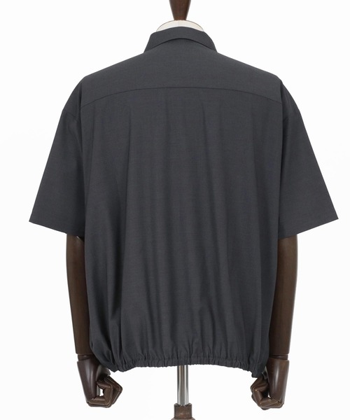 GLIMCLAP(グリムクラップ)の「mhs2616- Bamboo Blend Chambray Gathered Hem Short Sleeve Shirt シャンブレー半袖シャツ(202-042-gls-cg)(シャツ/ブラウス・メンズ・ブラウン/ネイビー/ブラック・S/M/L)」の22枚目の写真