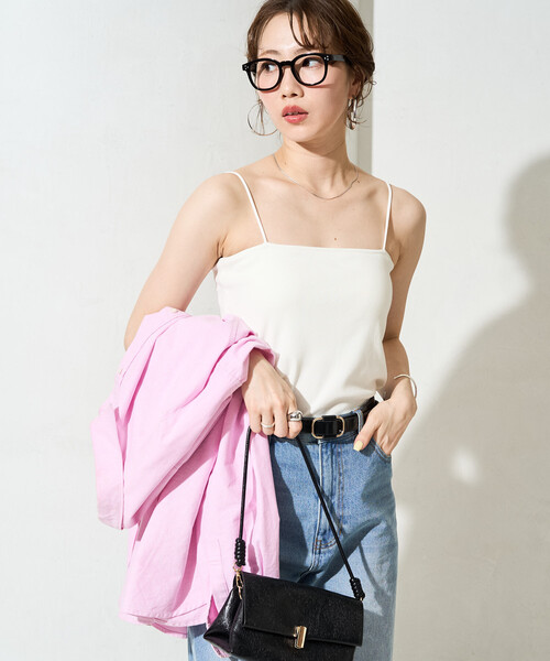 FREAK'S STORE(フリークスストア)の「限定展開 <抗菌防臭・接触冷感・UVカット>バンブー テレコ カップ付き ベア キャミソール(キャミソール・レディース・ベージュ/オフホワイト/グレー/ピンク系その他/ブルーグリーン/ブラック・フリ-)」の22枚目の写真