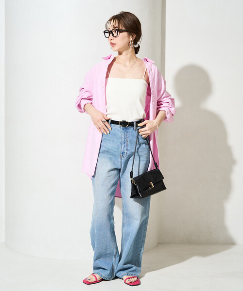 FREAK'S STORE(フリークスストア)の「限定展開 <抗菌防臭・接触冷感・UVカット>バンブー テレコ カップ付き ベア キャミソール(キャミソール・レディース・ベージュ/オフホワイト/グレー/ピンク系その他/ブルーグリーン/ブラック・フリ-)」の20枚目の写真