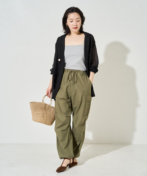 FREAK'S STORE(フリークスストア)の「限定展開 <抗菌防臭・接触冷感・UVカット>バンブー テレコ カップ付き ベア キャミソール(キャミソール・レディース・ベージュ/オフホワイト/グレー/ピンク系その他/ブルーグリーン/ブラック・フリ-)」の12枚目の写真