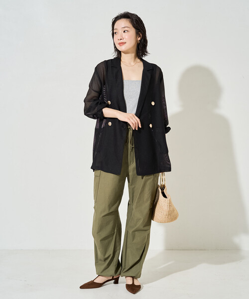 FREAK'S STORE(フリークスストア)の「限定展開 <抗菌防臭・接触冷感・UVカット>バンブー テレコ カップ付き ベア キャミソール(キャミソール・レディース・ベージュ/オフホワイト/グレー/ピンク系その他/ブルーグリーン/ブラック・フリ-)」の11枚目の写真