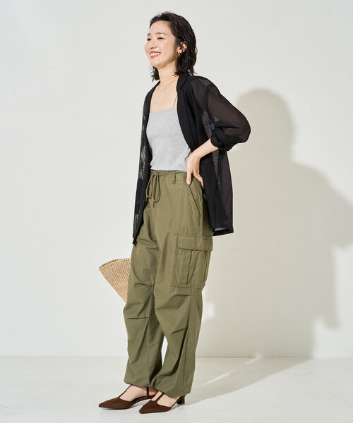 FREAK'S STORE(フリークスストア)の「限定展開 <抗菌防臭・接触冷感・UVカット>バンブー テレコ カップ付き ベア キャミソール(キャミソール・レディース・ベージュ/オフホワイト/グレー/ピンク系その他/ブルーグリーン/ブラック・フリ-)」の10枚目の写真