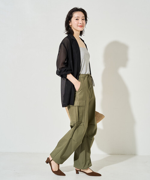 FREAK'S STORE(フリークスストア)の「限定展開 <抗菌防臭・接触冷感・UVカット>バンブー テレコ カップ付き ベア キャミソール(キャミソール・レディース・ベージュ/オフホワイト/グレー/ピンク系その他/ブルーグリーン/ブラック・フリ-)」の9枚目の写真