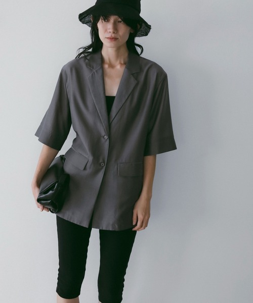 ジャケット・アウター anuke Over Half Coat38 anuke（アンヌーク）の「Over Half Coat（テーラードジャケット）」 - WEAR