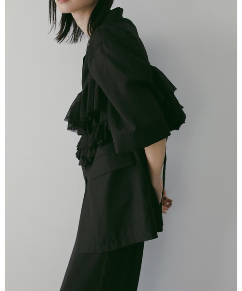 ジャケット・アウター Sheer Halfsleeve Jacket anuke（アンヌーク）の「Sheer Halfsleeve Jacket（テーラード
