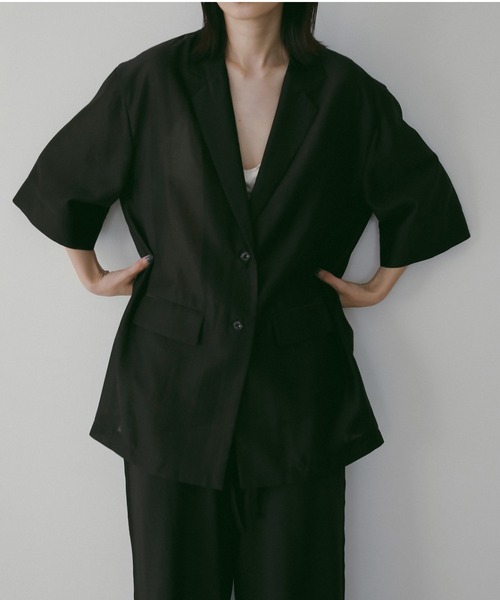 anuke（アンヌーク）の「Sheer Halfsleeve Jacket（テーラード