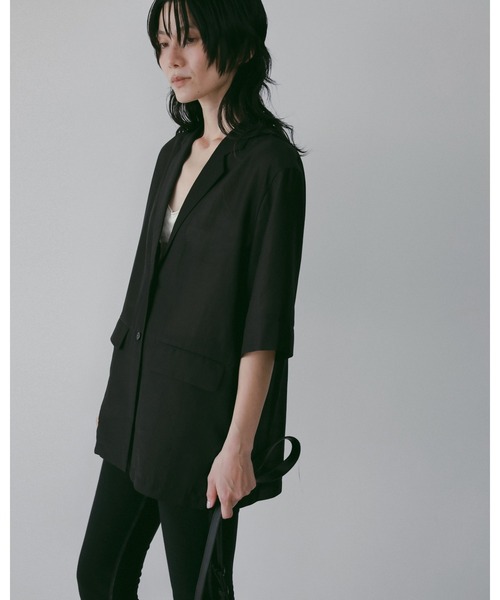 anuke（アンヌーク）の「Sheer Halfsleeve Jacket（テーラード
