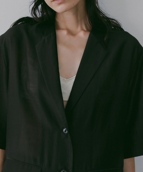 anuke（アンヌーク）の「Sheer Halfsleeve Jacket（テーラード