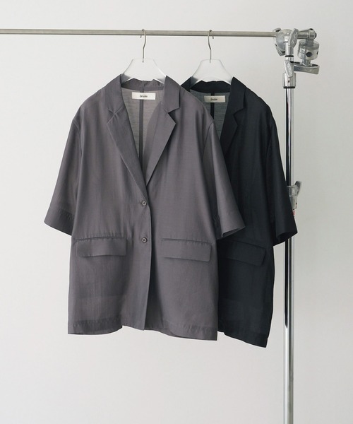 Sheer Halfsleeve Jacket（テーラードジャケット）｜anuke（アンヌーク