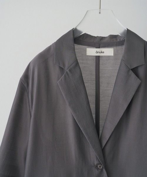 anuke（アンヌーク）の「Sheer Halfsleeve Jacket（テーラード