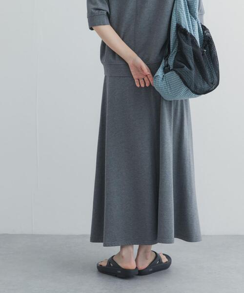 URBAN RESEARCH DOORS(アーバンリサーチドアーズ)の「モダールコットン裏毛イージースカート(スカート・レディース・ブラック/ホワイト系その他・FREE)」の7枚目の写真