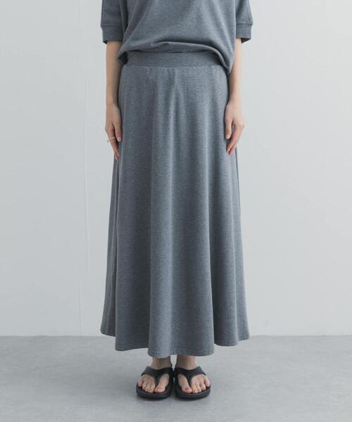 URBAN RESEARCH DOORS(アーバンリサーチドアーズ)の「モダールコットン裏毛イージースカート(スカート・レディース・ブラック/ホワイト系その他・FREE)」の10枚目の写真
