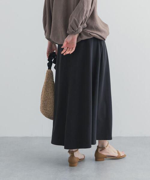 URBAN RESEARCH DOORS(アーバンリサーチドアーズ)の「モダールコットン裏毛イージースカート(スカート・レディース・ブラック/ホワイト系その他・FREE)」の20枚目の写真