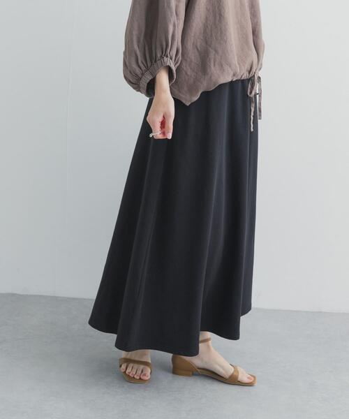 URBAN RESEARCH DOORS(アーバンリサーチドアーズ)の「モダールコットン裏毛イージースカート(スカート・レディース・ブラック/ホワイト系その他・FREE)」の21枚目の写真