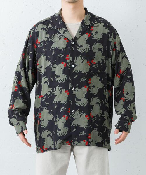 cotton pan（コットンパン）の「COTTON PAN　ROOSTERレーヨンシャツロングスリーブ（シャツ/ブラウス・メンズ・ホワイト系その他/ブラック・2/3）」の12枚目の写真