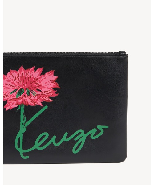 KENZO（ケンゾー）の「'KENZO Tulip' ポーチ イン レザー（その他小物・メンズ・ブラック系その他・ONE SIZE）」の3枚目の写真
