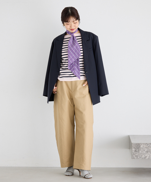 IENA（イエナ）の「《追加》ダブルクロスバレルパンツ（その他パンツ・レディース・ベージュ/ブラック・40/38/36）」の7枚目の写真