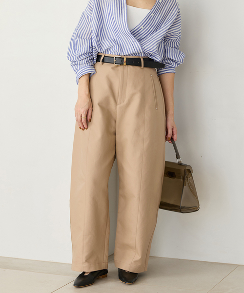 IENA（イエナ）の「《追加》ダブルクロスバレルパンツ（その他パンツ・レディース・ベージュ/ブラック・40/38/36）」の21枚目の写真