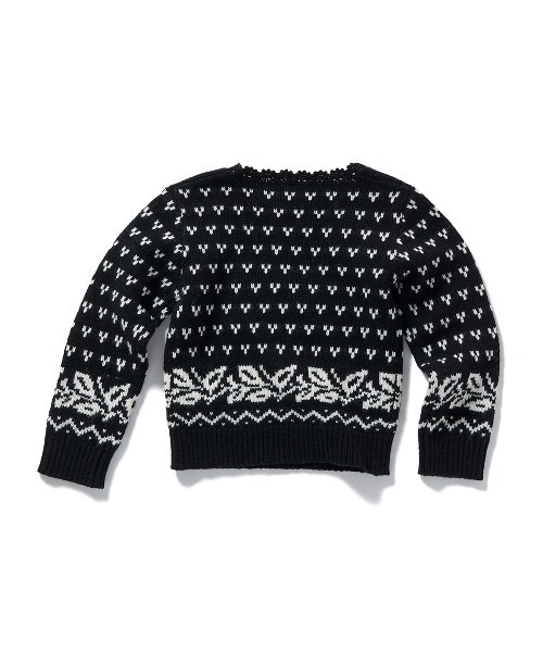 PERVERZE（パーバーズ）の「Birds Eye Tiny Knit（ニット/セーター・レディース・グレー/ブラック・FREE）」の3枚目の写真