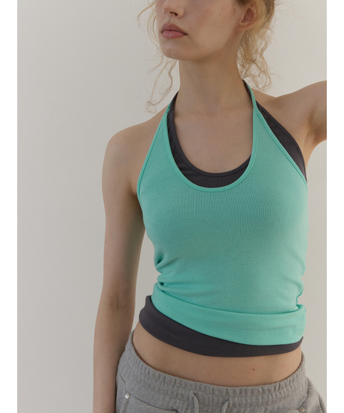 ASURA（アスラ）の「CURVE HALTER SLEEVELESS (MINT)（Tシャツ/カットソー・レディース・その他・OS）」の4枚目の写真