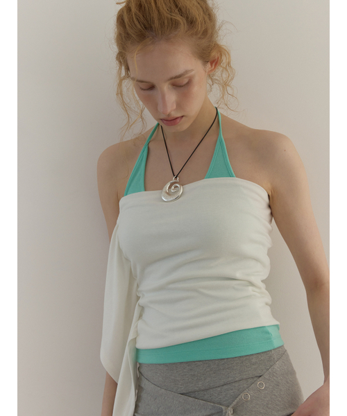 ASURA（アスラ）の「CURVE HALTER SLEEVELESS (MINT)（Tシャツ/カットソー・レディース・その他・OS）」の6枚目の写真