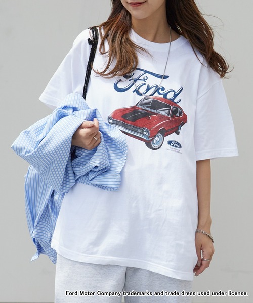 GOOD ROCK SPEED(グッドロックスピード)の「GOOD ROCK SPEED/グッドロックスピード Ford CAR グラフィックTシャツ 秋 秋服 2026年秋冬(Tシャツ/カットソー・メンズ・ホワイト・M/L/XL)」の1枚目の写真