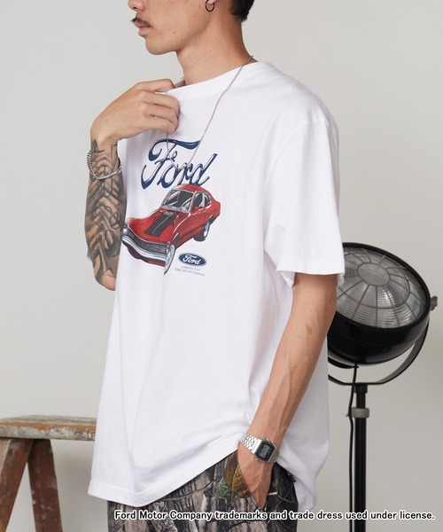 GOOD ROCK SPEED(グッドロックスピード)の「GOOD ROCK SPEED/グッドロックスピード Ford CAR グラフィックTシャツ 秋 秋服 2026年秋冬(Tシャツ/カットソー・メンズ・ホワイト・M/L/XL)」の13枚目の写真