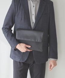 2WAYシンセティックレザークラッチバッグ