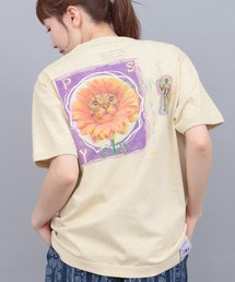 go slow caravan フラワーキャットリンガーTシャツ