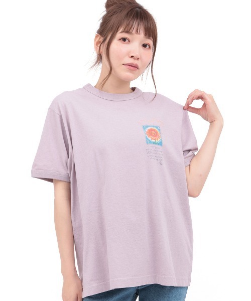 チチカカ（チチカカ）の「go slow caravan フラワーキャットリンガーTシャツ（Tシャツ/カットソー・レディース・パープル/イエロー・LARGE/MEDIUM）」の12枚目の写真