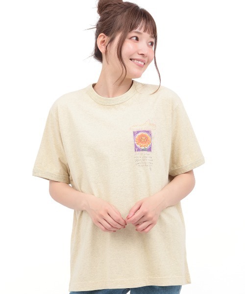 チチカカ（チチカカ）の「go slow caravan フラワーキャットリンガーTシャツ（Tシャツ/カットソー・レディース・パープル/イエロー・LARGE/MEDIUM）」の13枚目の写真