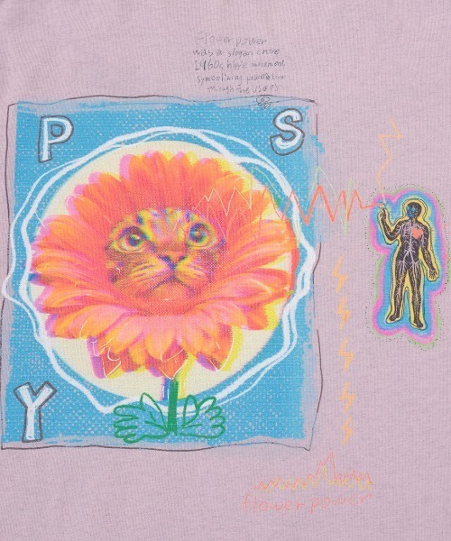 チチカカ（チチカカ）の「go slow caravan フラワーキャットリンガーTシャツ（Tシャツ/カットソー・レディース・パープル/イエロー・LARGE/MEDIUM）」の18枚目の写真