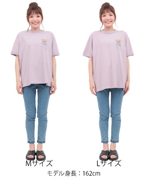 チチカカ（チチカカ）の「go slow caravan フラワーキャットリンガーTシャツ（Tシャツ/カットソー・レディース・パープル/イエロー・LARGE/MEDIUM）」の5枚目の写真