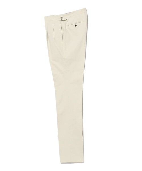 BEAMS HEART(ビームスハート)の「コットンカルゼ サイドアジャスター2プリーツ チノパンツ(ストレッチ)(チノパンツ・メンズ・ブラック/オフホワイト・X-LARGE/LARGE/MEDIUM/SMALL)」の5枚目の写真
