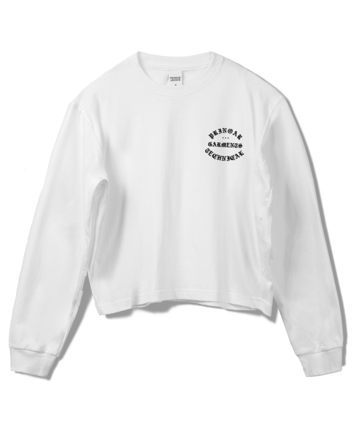 PRINOAR(プリノア)の「ガーメンツ セミクロップ 長袖Tシャツ - ホワイト(Tシャツ/カットソー・レディース・ホワイト・SMALL/MEDIUM/LARGE)」の19枚目の写真