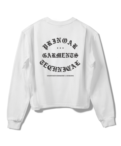 PRINOAR(プリノア)の「ガーメンツ セミクロップ 長袖Tシャツ - ホワイト(Tシャツ/カットソー・レディース・ホワイト・SMALL/MEDIUM/LARGE)」の18枚目の写真