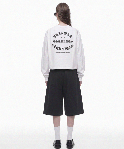 PRINOAR(プリノア)の「ガーメンツ セミクロップ 長袖Tシャツ - ホワイト(Tシャツ/カットソー・レディース・ホワイト・SMALL/MEDIUM/LARGE)」の15枚目の写真