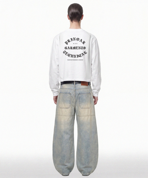 PRINOAR(プリノア)の「ガーメンツ セミクロップ 長袖Tシャツ - ホワイト(Tシャツ/カットソー・レディース・ホワイト・SMALL/MEDIUM/LARGE)」の12枚目の写真