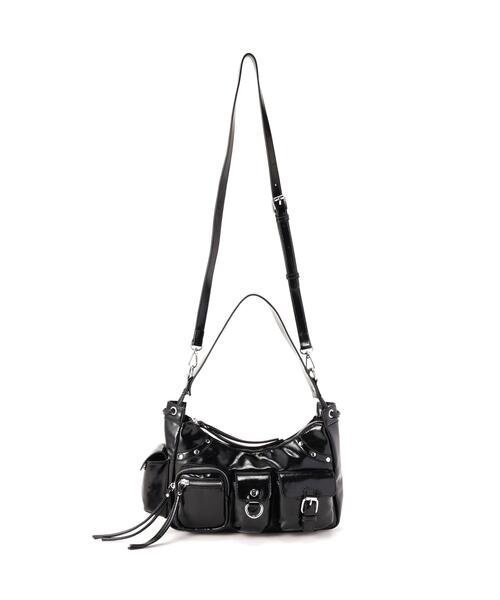 SIS(エスアイエス)の「SIS/エスアイエス/PU Leather Shoulder Bag(ショルダーバッグ・レディース・ブラック・F)」の1枚目の写真