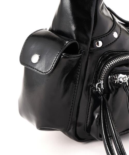 SIS(エスアイエス)の「SIS/エスアイエス/PU Leather Shoulder Bag(ショルダーバッグ・レディース・ブラック・F)」の7枚目の写真