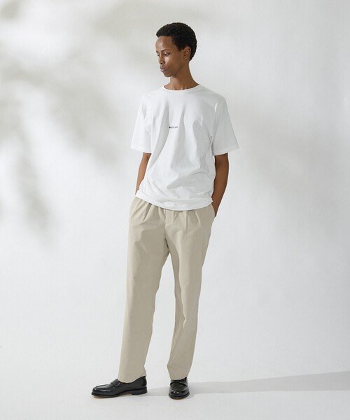 DESIGNWORKS(デザインワークス)の「ロゴプリント クルーネック Tシャツ -WEST LDN-(Tシャツ/カットソー・メンズ・ホワイト/ブラック・50/46/48)」の3枚目の写真