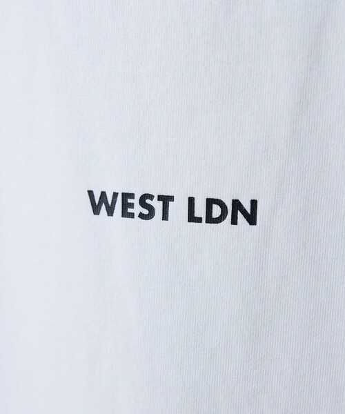 DESIGNWORKS(デザインワークス)の「ロゴプリント クルーネック Tシャツ -WEST LDN-(Tシャツ/カットソー・メンズ・ホワイト/ブラック・50/46/48)」の15枚目の写真