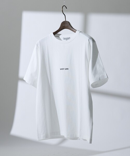 DESIGNWORKS(デザインワークス)の「ロゴプリント クルーネック Tシャツ -WEST LDN-(Tシャツ/カットソー・メンズ・ホワイト/ブラック・50/46/48)」の16枚目の写真