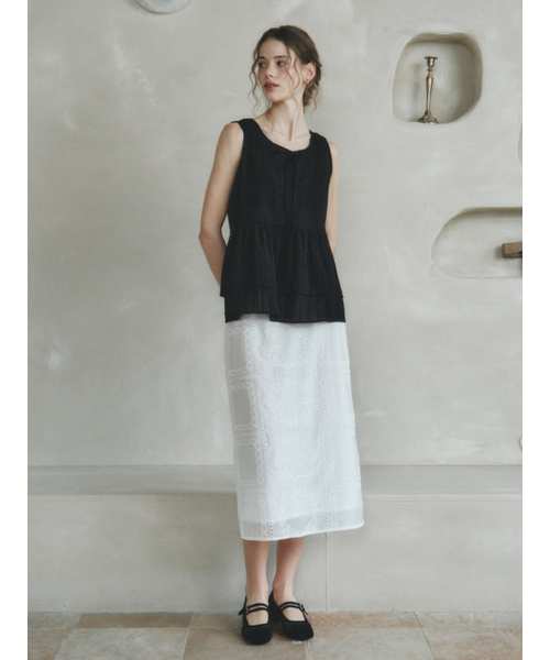 LENINA(レニーナ)の「ARENA flare sleeveless blouse_BLACK(シャツ/ブラウス・レディース・ブラック・FREE)」の3枚目の写真