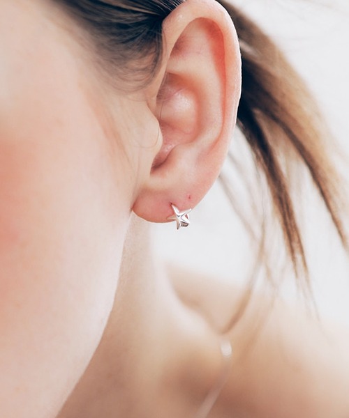 whoseA(フーシー)の「【silver925】StarHoopPierce / スターミニフープピアス(ピアス(両耳用)・メンズ・シルバー/ゴールド・FREE)」の16枚目の写真