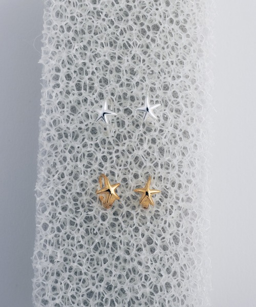 whoseA(フーシー)の「【silver925】StarHoopPierce / スターミニフープピアス(ピアス(両耳用)・メンズ・シルバー/ゴールド・FREE)」の3枚目の写真