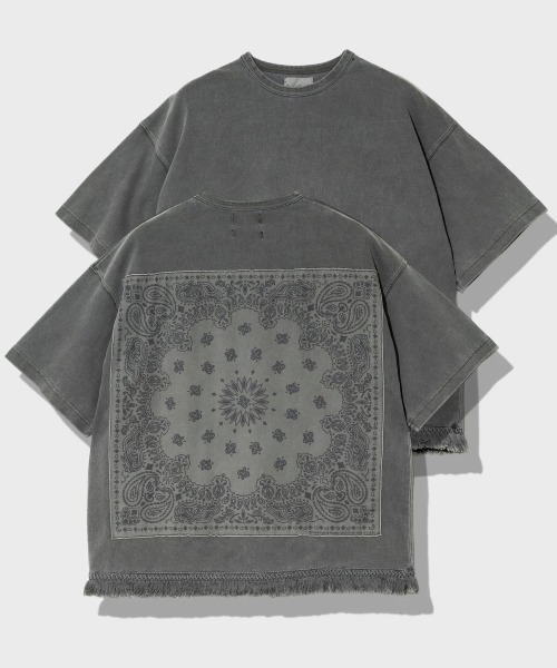 Universal Style Wear(ユニバーサルスタイルウェア)の「Universal Style Wear/ユニバーサルスタイルウェア HAV-A-HANK fringe Tee(Tシャツ/カットソー・メンズ・カーキ/ブラック系その他2・X-LARGE/LARGE/MEDIUM)」の1枚目の写真
