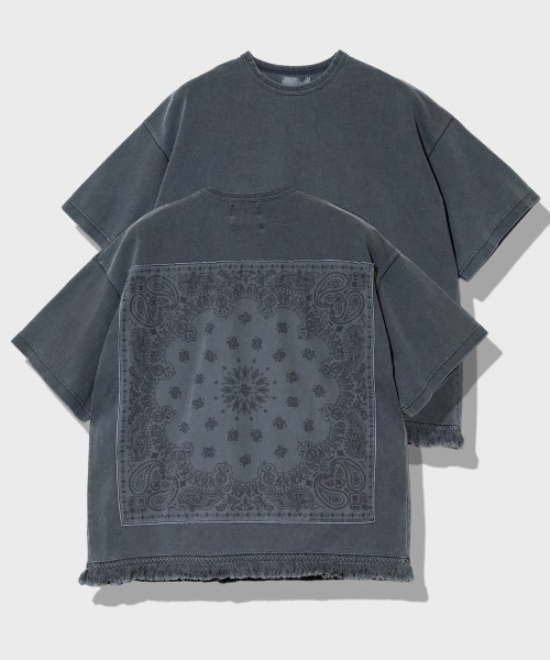 Universal Style Wear(ユニバーサルスタイルウェア)の「Universal Style Wear/ユニバーサルスタイルウェア HAV-A-HANK fringe Tee(Tシャツ/カットソー・メンズ・カーキ/ブラック系その他2・X-LARGE/LARGE/MEDIUM)」の2枚目の写真